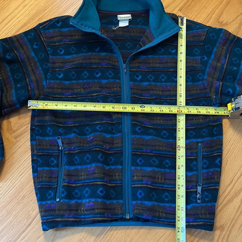 L.L. Bean vintage full zip fleece size large patterned - Picture 5 of 6